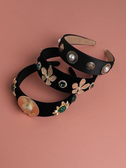 Sophisticated Glam Set of 3 Embellished Hairband