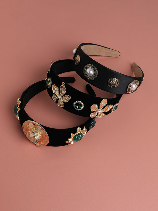 Sophisticated Glam Set of 3 Embellished Hairband
