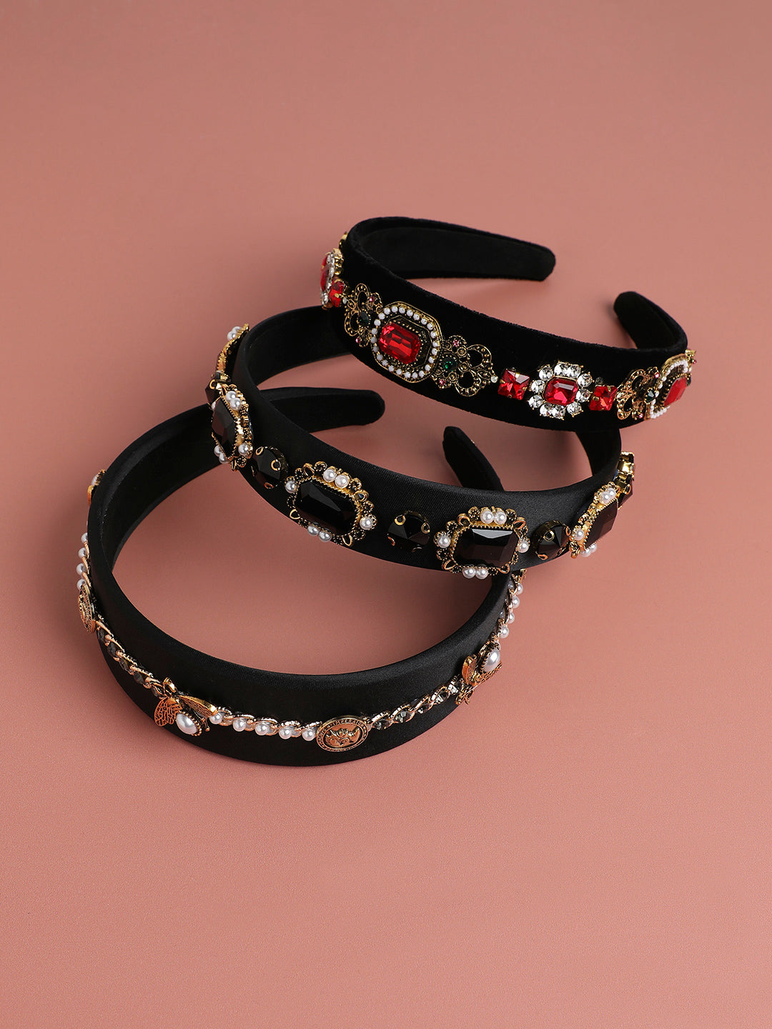 Set of 3 Embellished Hairband