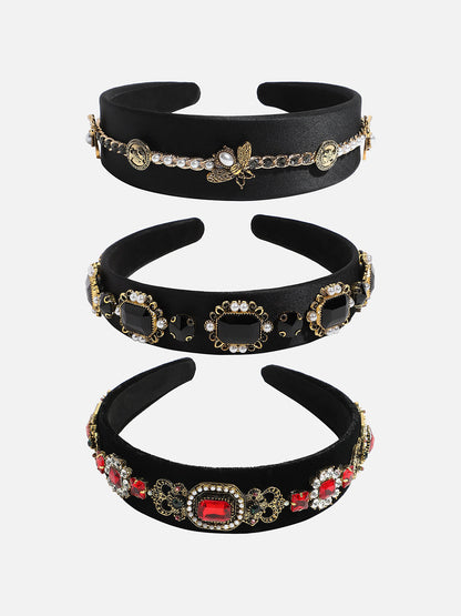 Set of 3 Embellished Hairband
