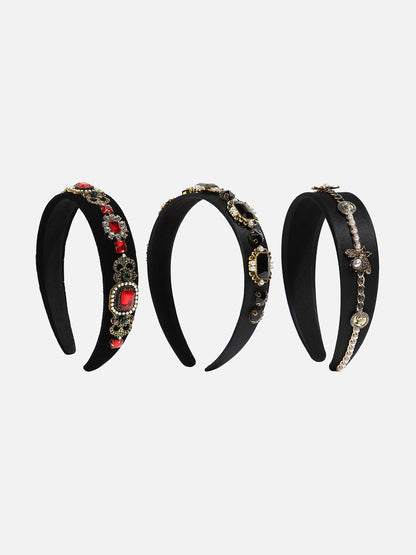 Set of 3 Embellished Hairband