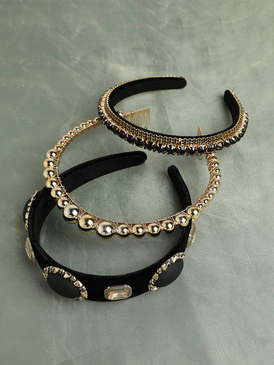 Fashionistas Delight Set of 3 Embellished Hairband