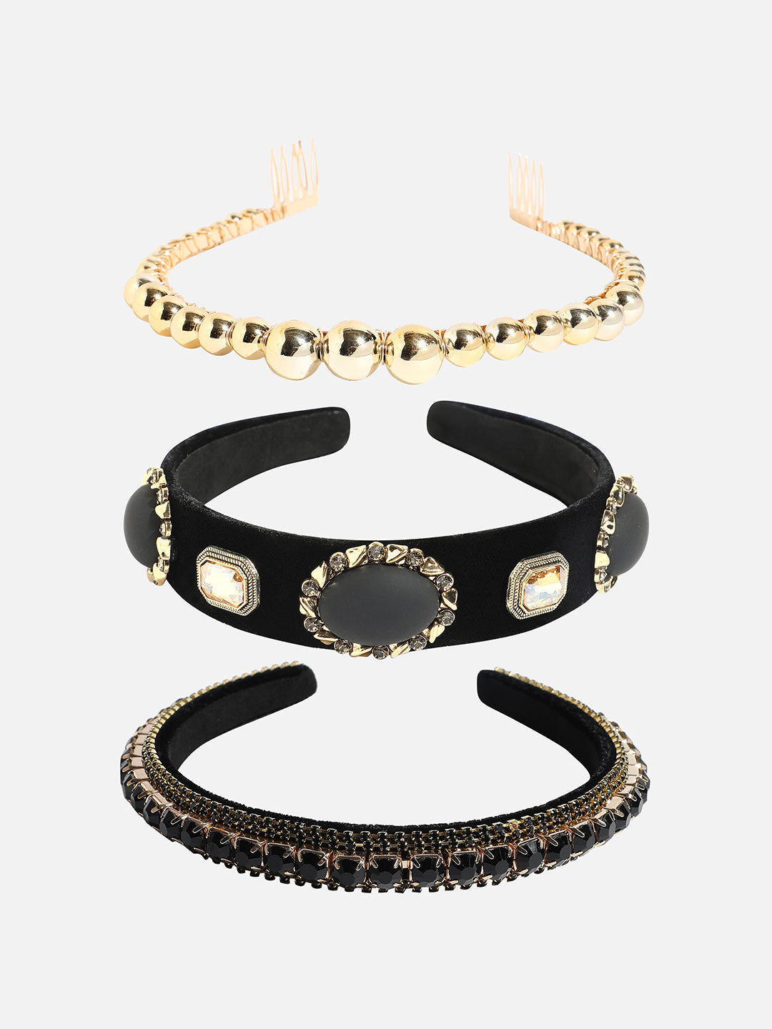 Fashionistas Delight Set of 3 Embellished Hairband