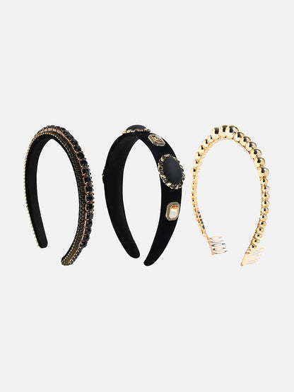 Fashionistas Delight Set of 3 Embellished Hairband