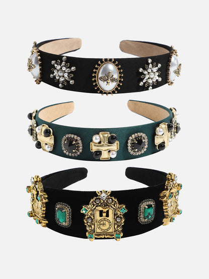 Set of 3 Embellished Hairbands