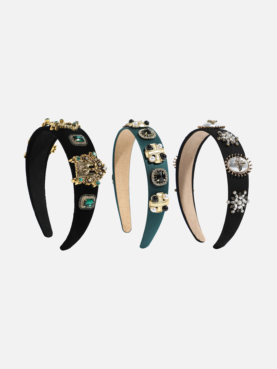 Set of 3 Embellished Hairbands