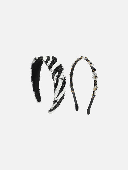 Set of 2 Embellished Hairband