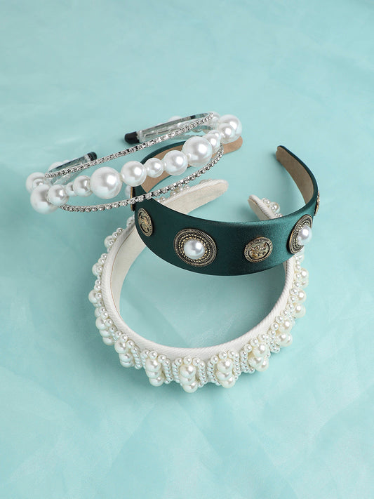 Set of 3 Embellished Hairband