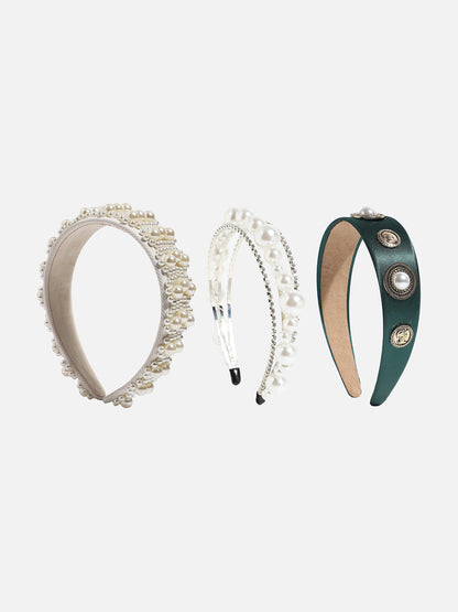 Set of 3 Embellished Hairband