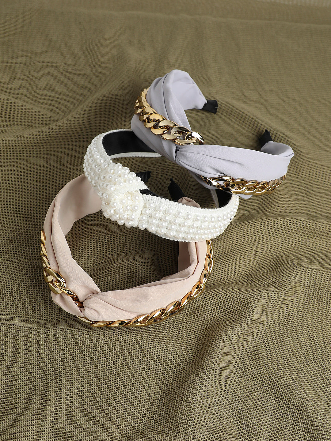Elegant Extravaganza Set of 3 Embellished Hairband