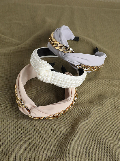 Elegant Extravaganza Set of 3 Embellished Hairband
