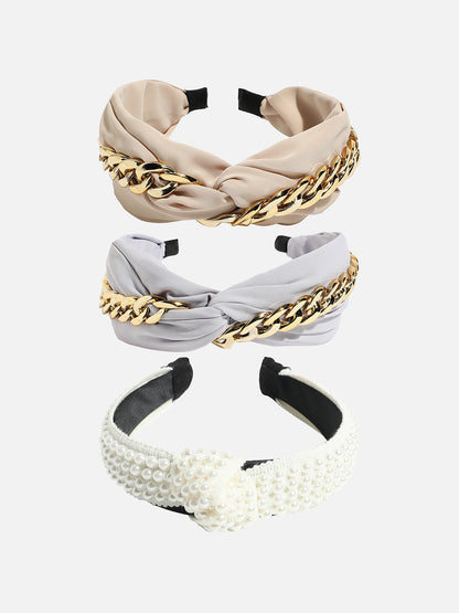 Elegant Extravaganza Set of 3 Embellished Hairband