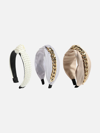 Elegant Extravaganza Set of 3 Embellished Hairband