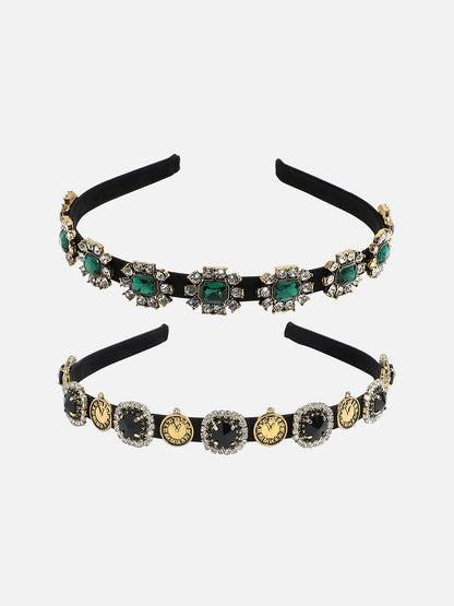 Gilded Glamour Set of 2 Embellished Hairband