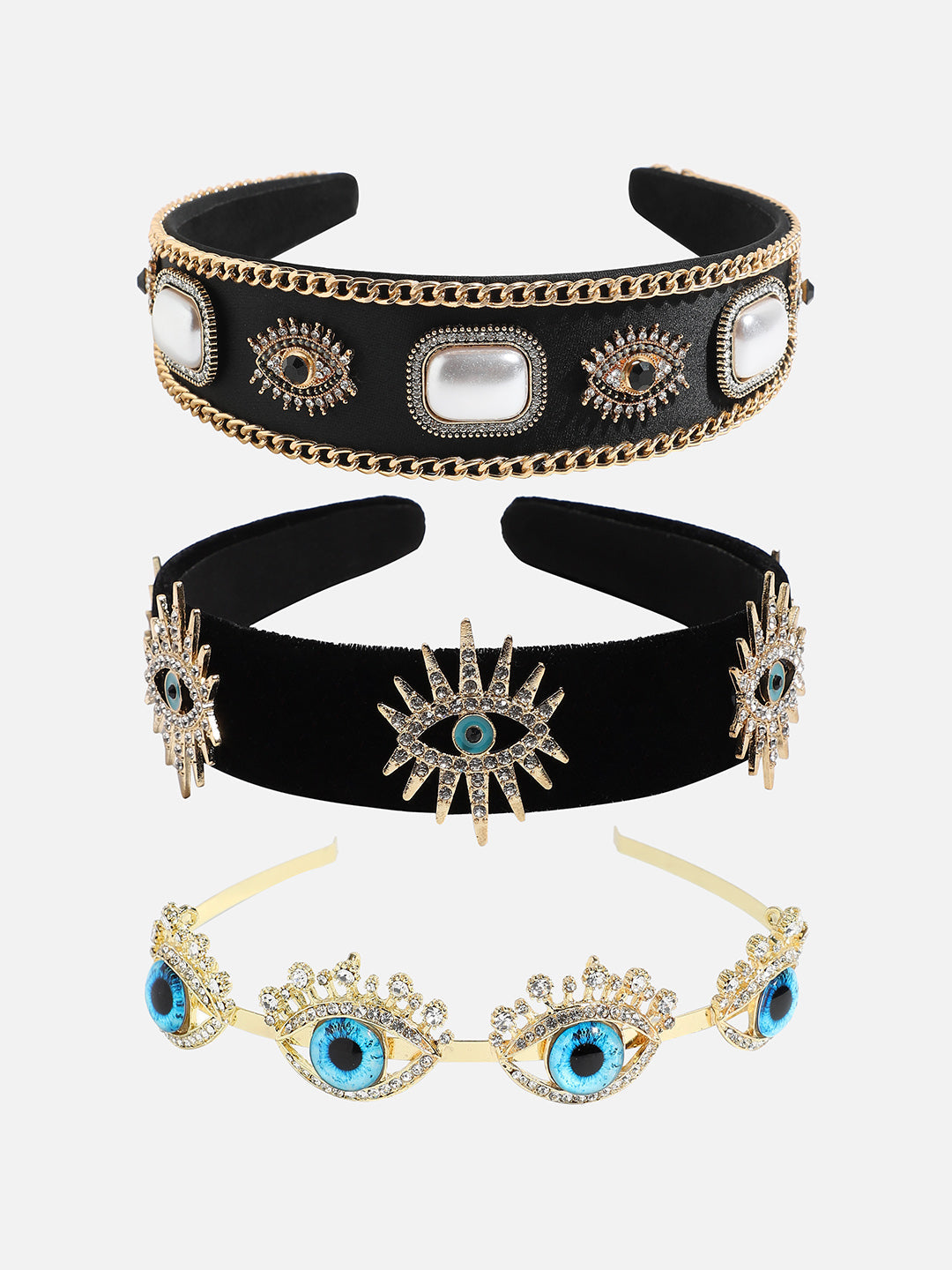 Set of 3 Embellished Hairband