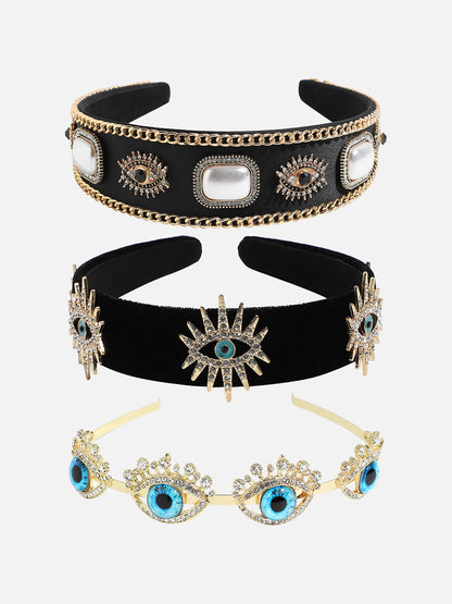 Set of 3 Embellished Hairband
