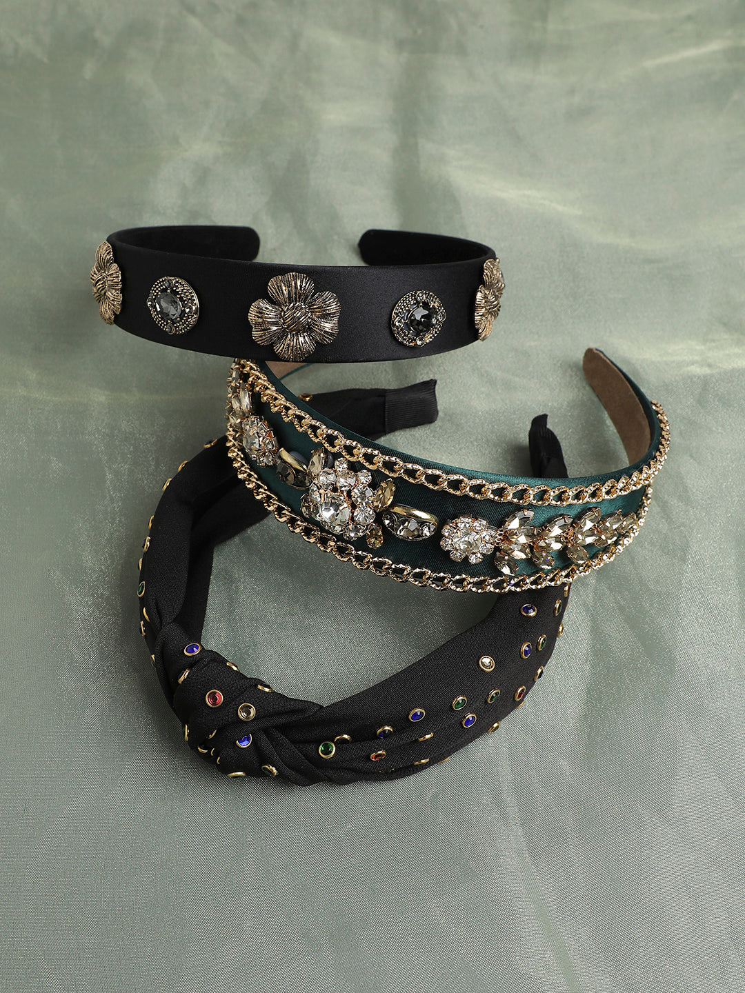 Set of 3 Embellished Hairband