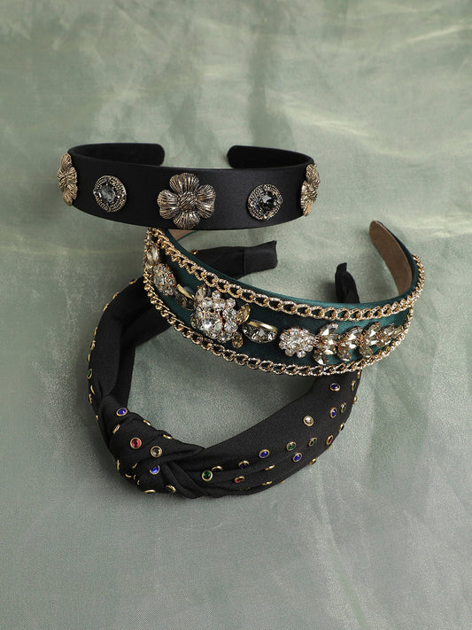 Set of 3 Embellished Hairband