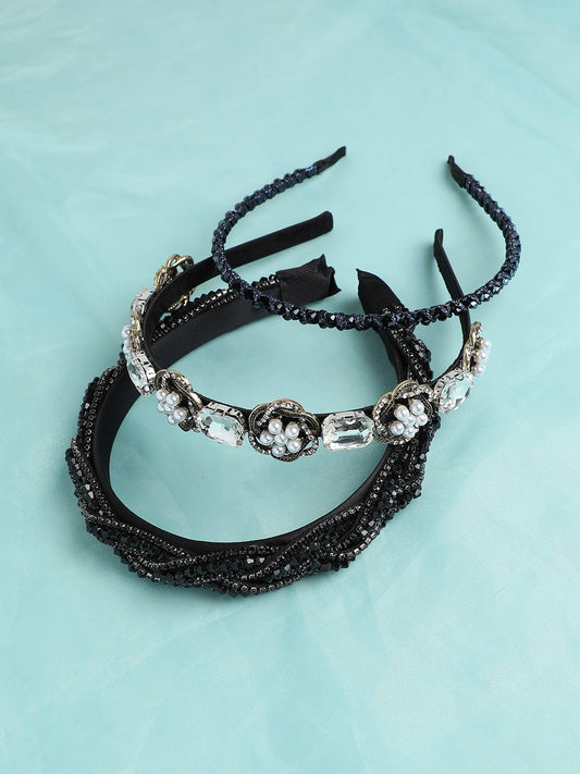 Set of 3 Embellished Hairbands