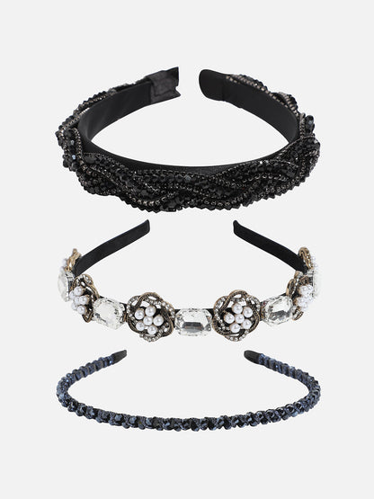 Set of 3 Embellished Hairbands