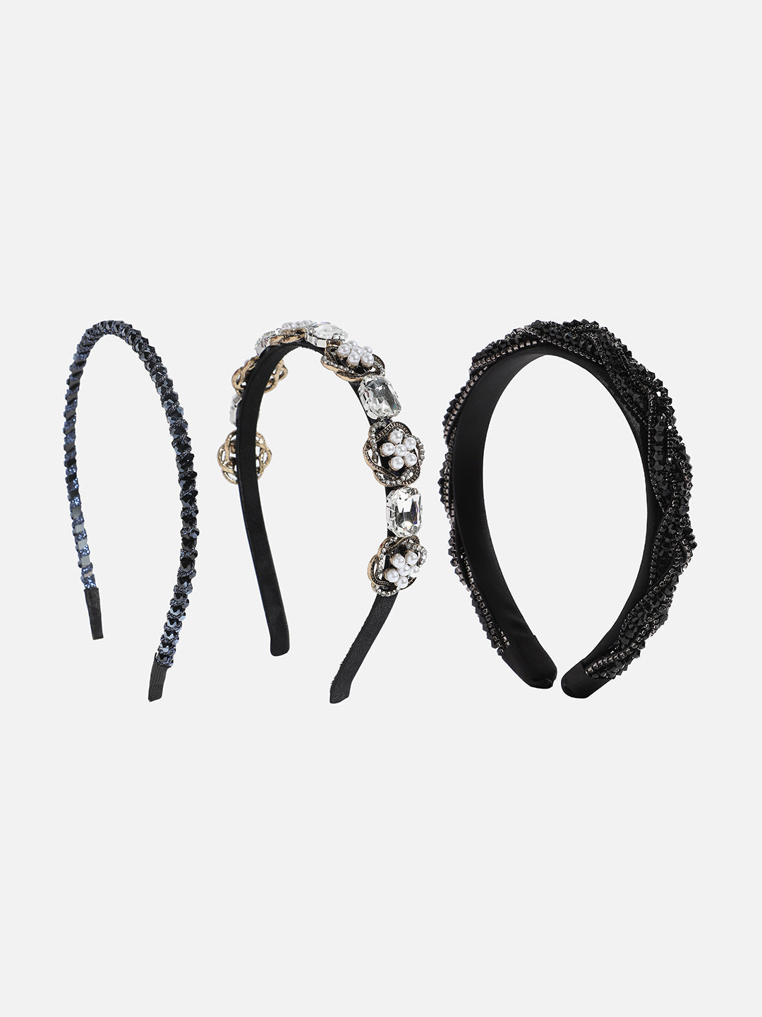 Set of 3 Embellished Hairbands