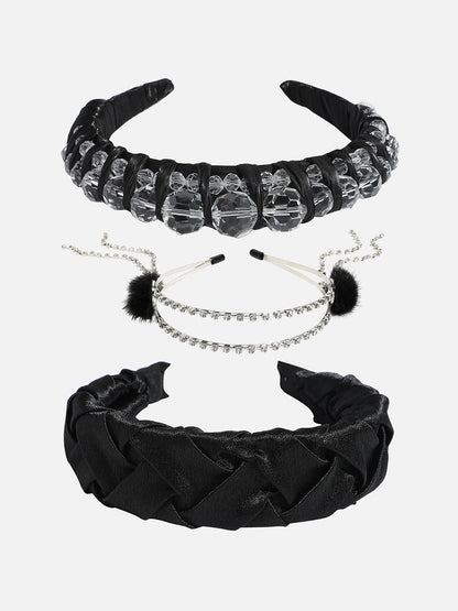 Set of 3 Embellished Hairband