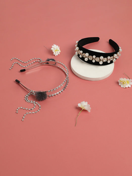 Set of 2 Embellished Hairband