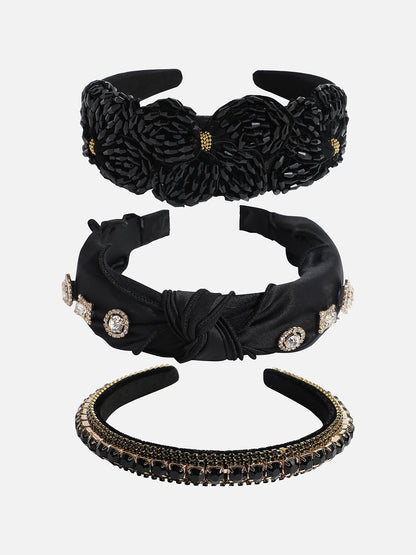 Set of 3 Embellished Hairband