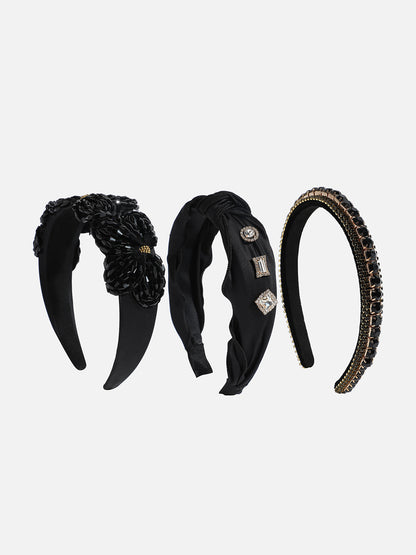 Set of 3 Embellished Hairband