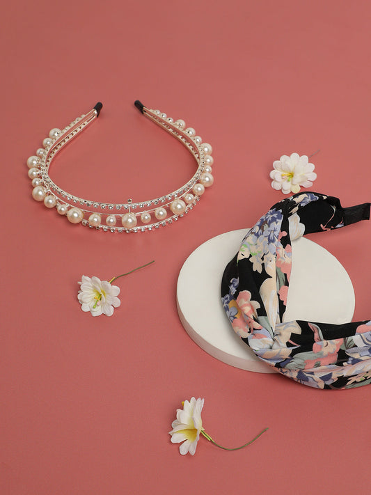 Set of 2 Embellished Hairbands