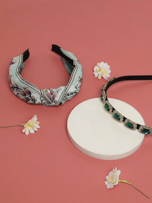 Pearl Perfection Set of 2 Embellished Hairband