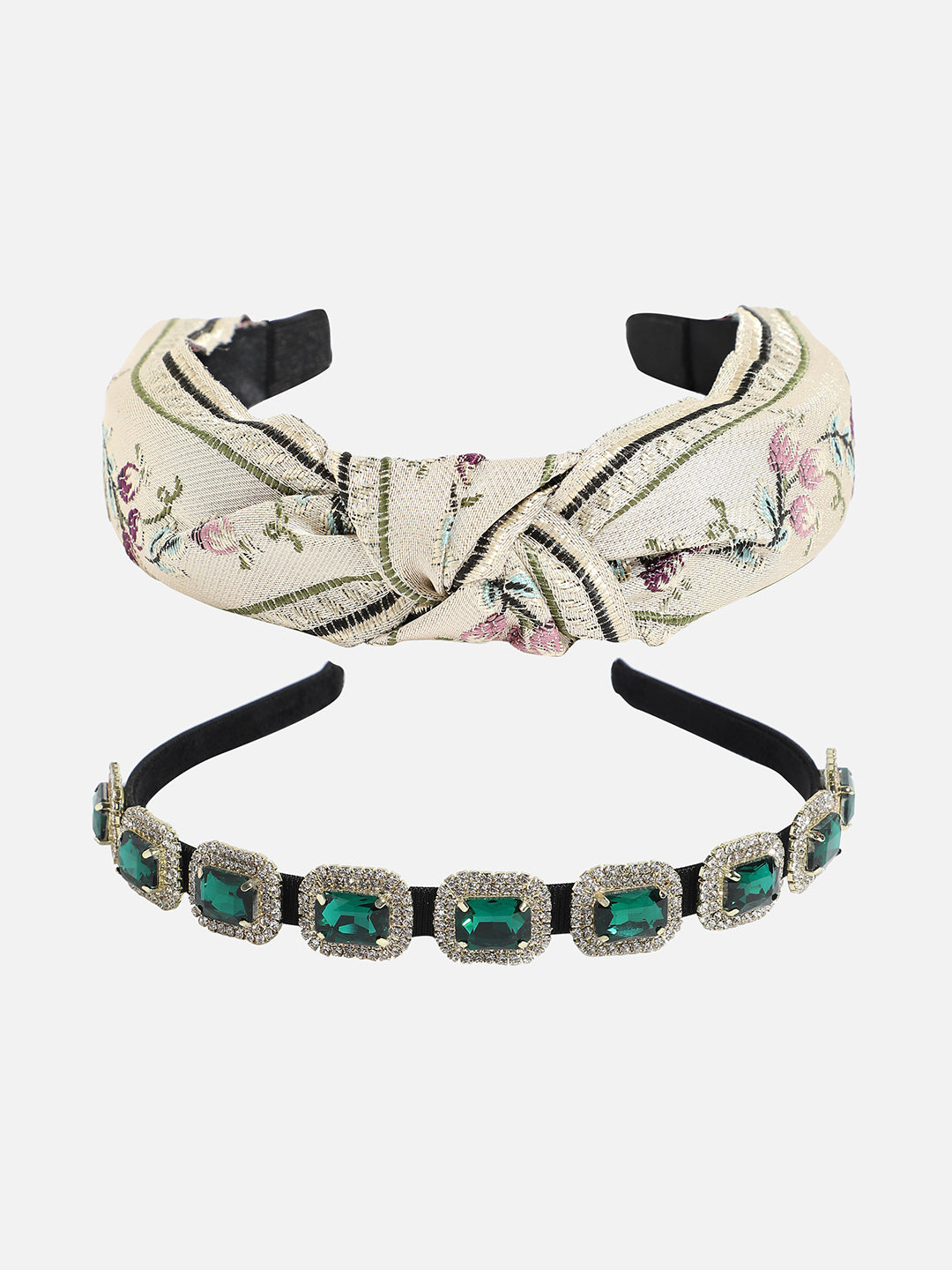 Pearl Perfection Set of 2 Embellished Hairband