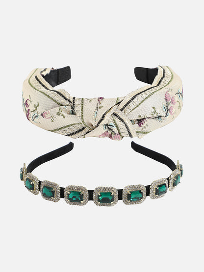 Pearl Perfection Set of 2 Embellished Hairband