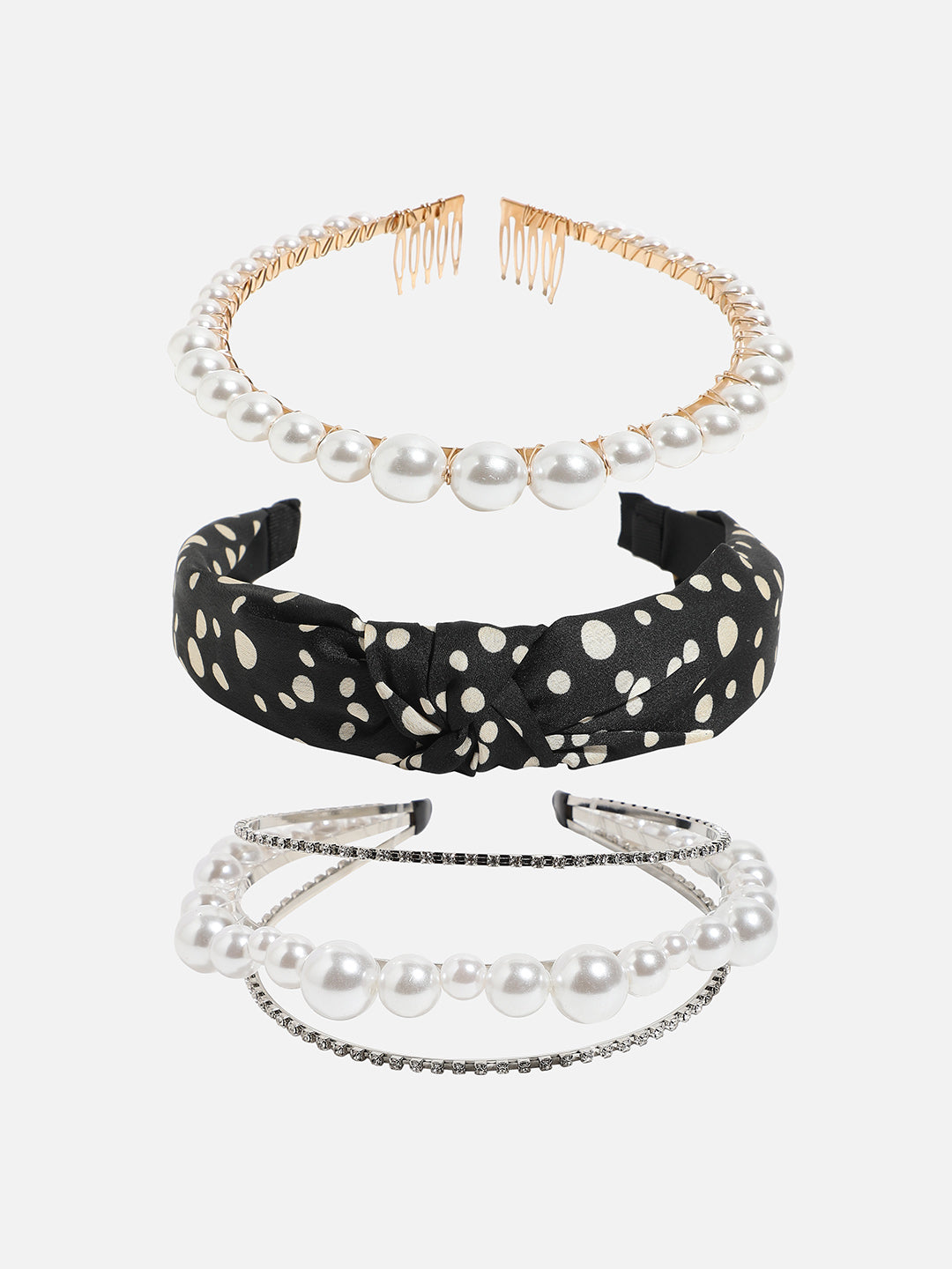 Set of 3 Embellished Hairband