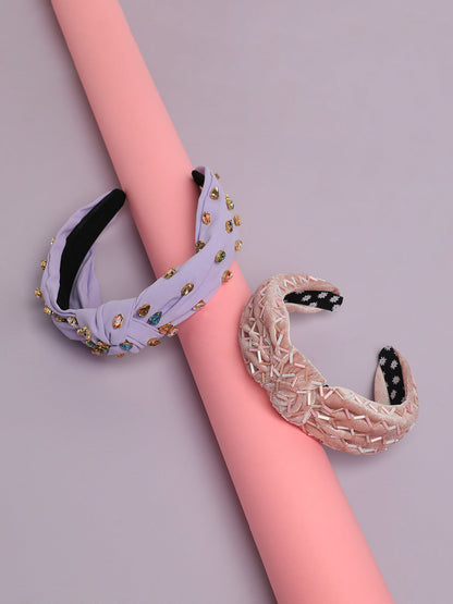 Set of 2 Embellished Hairbands