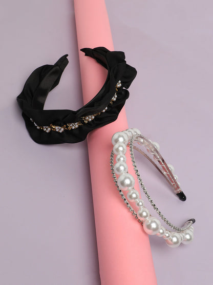 Set of 2 Beaded Hairband