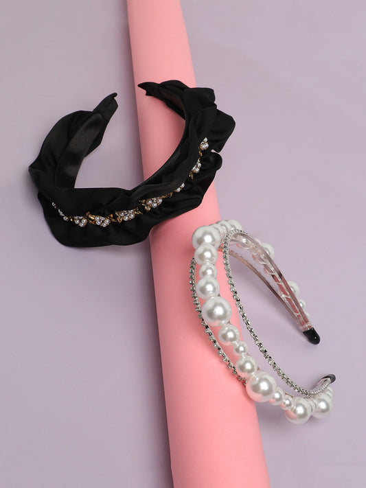 Set of 2 Beaded Hairband