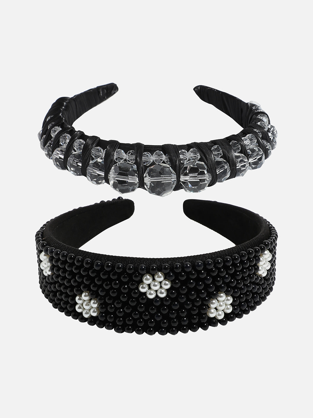 Feminine Finesse Set of 2 Beaded Hairband