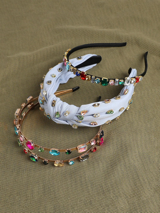 Retro Revival Set of 3 Beaded Hairband