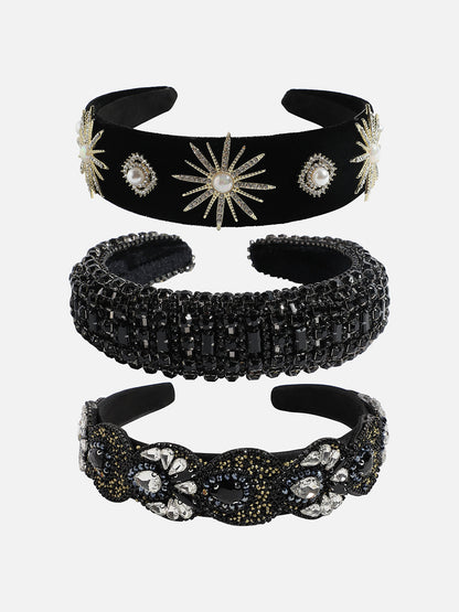 Set of 3 Embellished Hairband