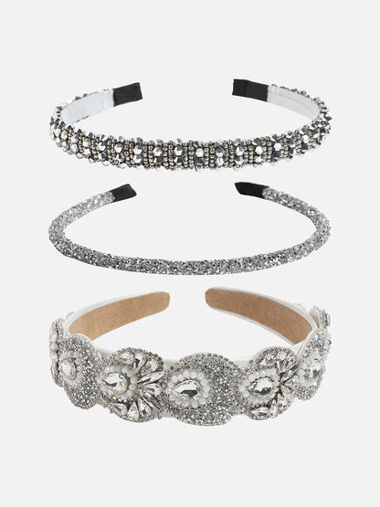 Set of 3 Embellished Hairband