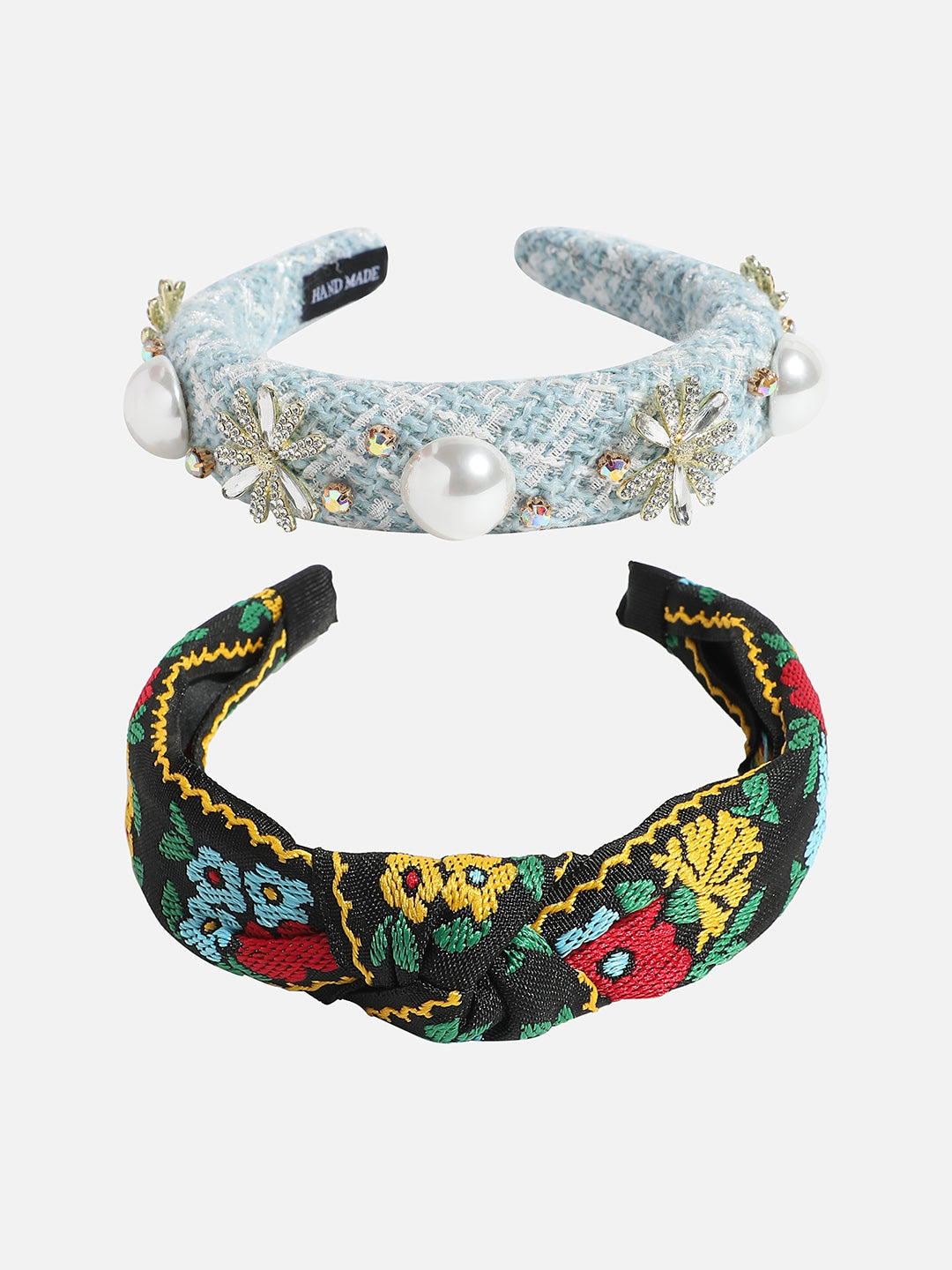 Set of 2 Embellished Hairbands