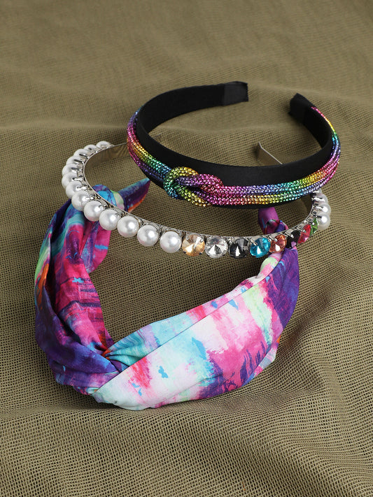 Set of 3 Embellished Hairband