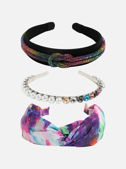 Set of 3 Embellished Hairband