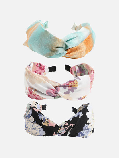 Set of 3 Floral Printed Hairband