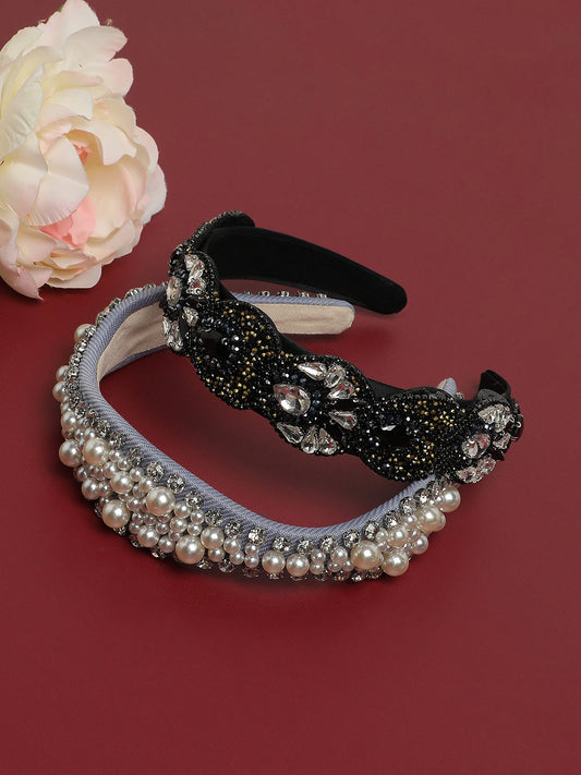 Effortlessly Cool Set of 2 Embellished Hairband