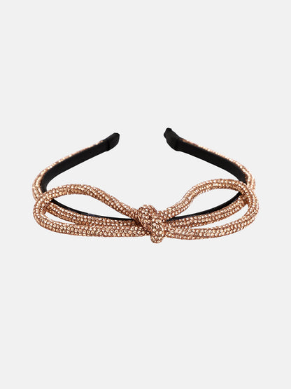 The Bijou Bow Hairband - Antique Gold-SOHIBD6120