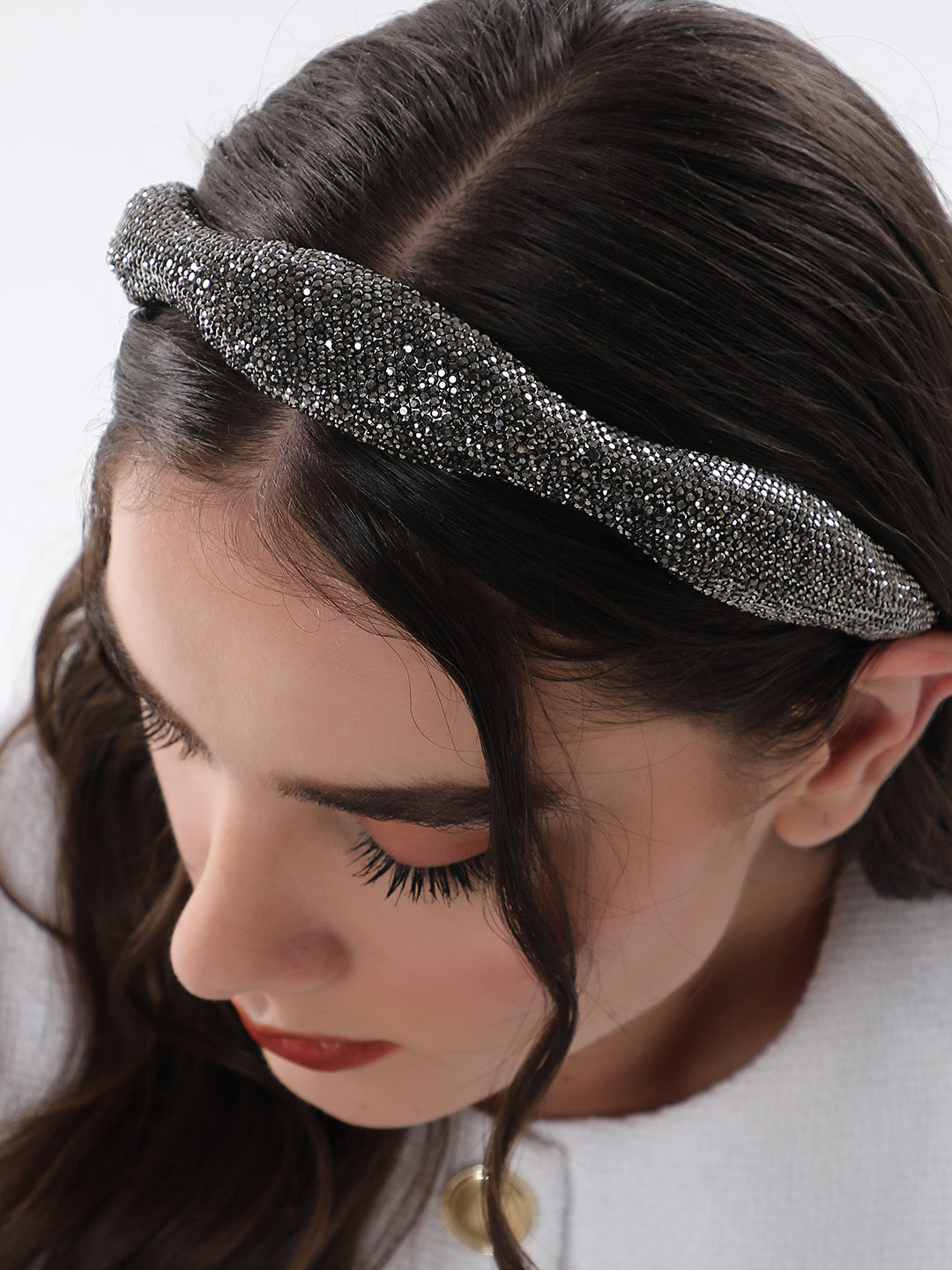 The Bijou Bow Hairband - Antique Gold-SOHIBD6120