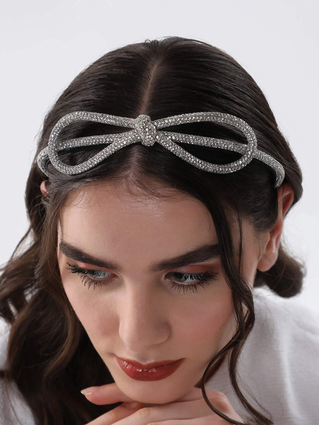 The Bijou Bow Hairband - Antique Gold-SOHIBD6120