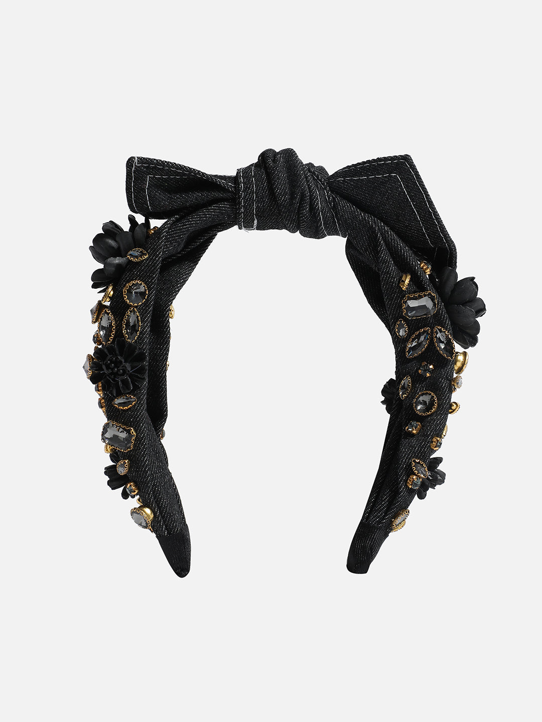 Embellished Hairband With Bow